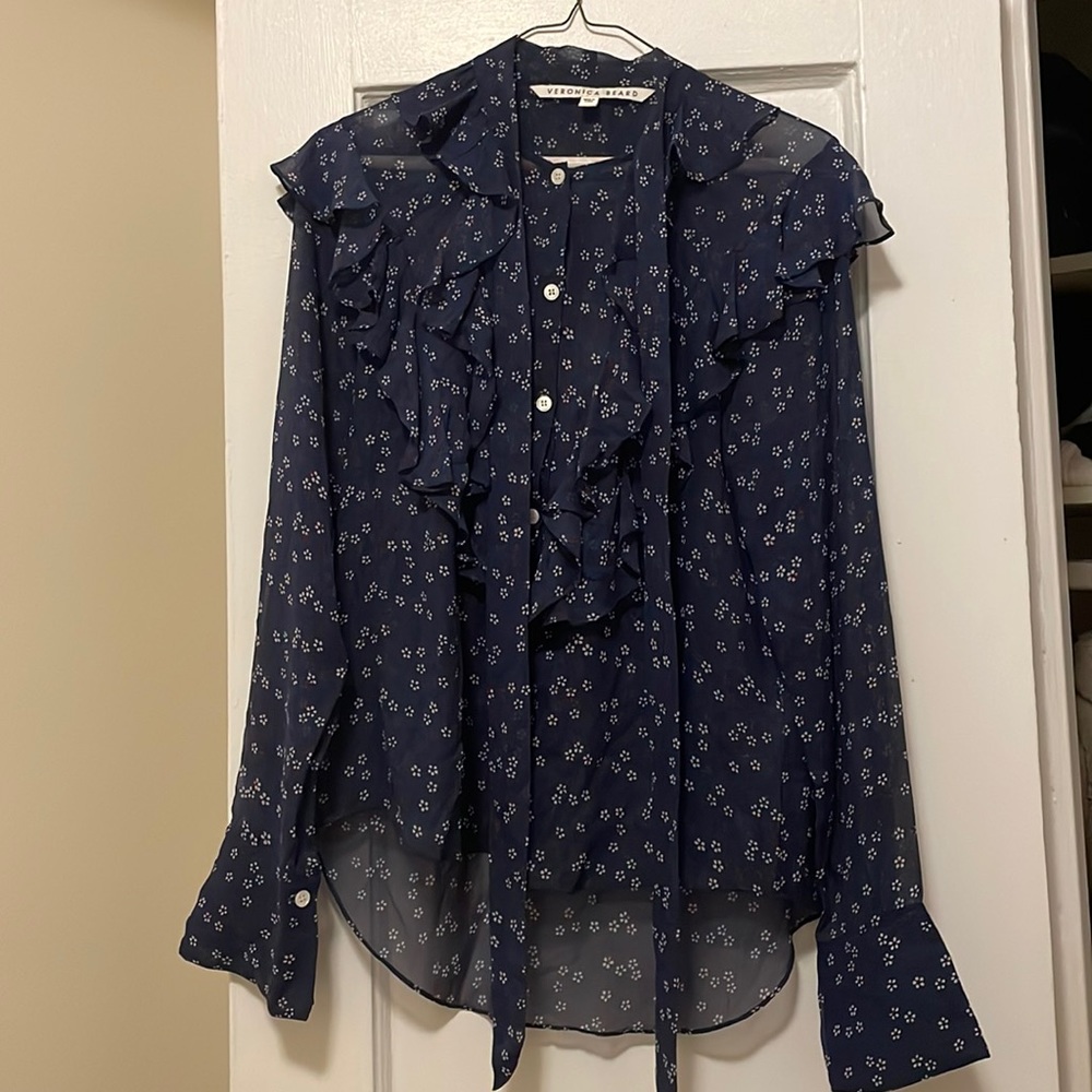 Semi Sheer Veronica Beard Blouse